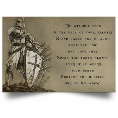 Be Without Fear In The Face Of Your Enemies Warrior Motivational Wall ...