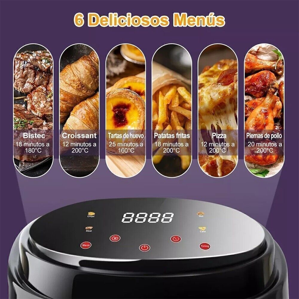 8L Air Fryer Cooker Ovens Low Fat Healthy Oil free Frying Kitchen LCD ...