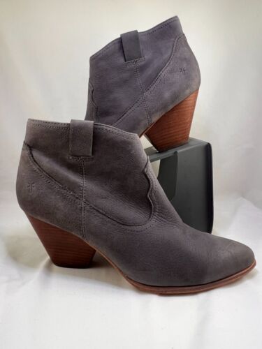 Frye Reina  Women Size 10 Gray Suede Leather Ankle