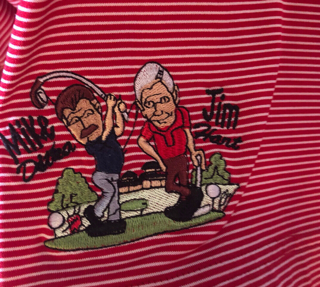 Golf polo Shirt Mike Ditka/Jim Hart Embroidered X… - image 1