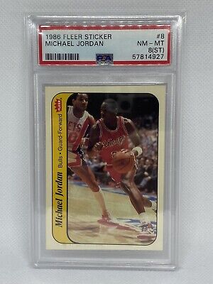 1986 Fleer Michael Jordan Rookie RC Sticker #8 NM-MT PSA 8 (ST) | eBay