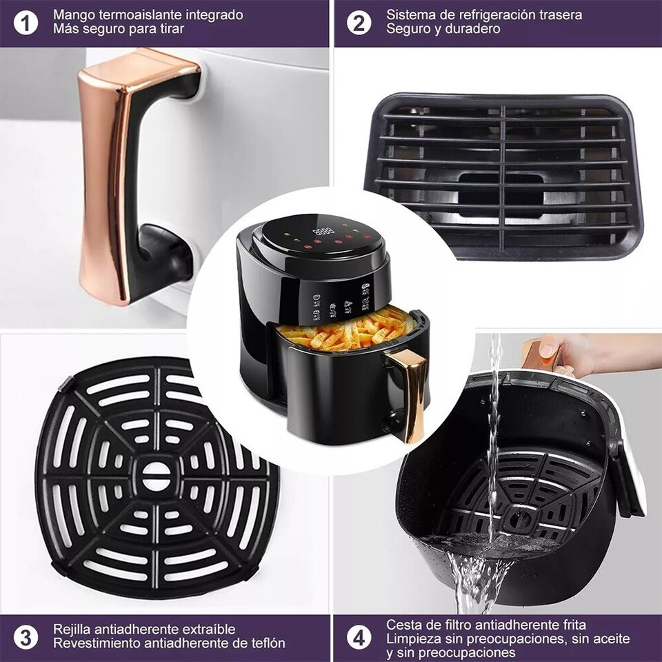 8L Electronic Air Fryer Low Fat Healthy Food Oven Cooker Oil Free ...