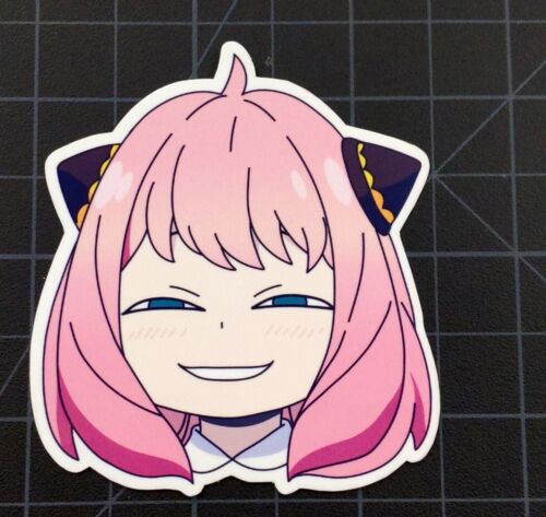 Spy x Family Anime Anya Forger Smug Heh Face Vinyl Sticker 2.5