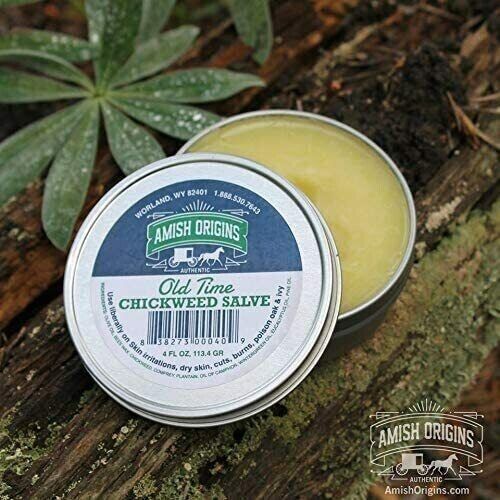 Wow! Amish Origins Old Time Chickweed Salve Big 4 Oz. Tin & Fast Free 