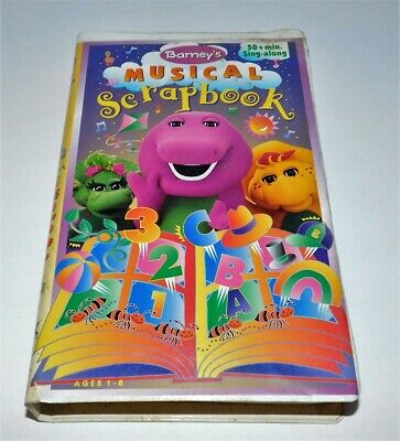 BARNEY'S MUSICAL SCRAPBOOK VHS VIDEO Purple Dinosaur 1997 45986020178 ...