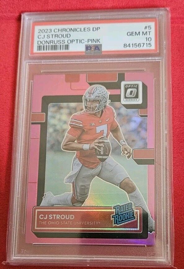 CJ Stroud 2023 Chronicles Draft Picks Donruss Optic Pink PSA 10