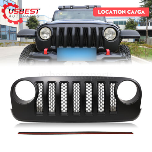 JL Style Front Bumper Grille Mesh Grill For Jeep Wrangler JK / JKU  2007-2017 | eBay