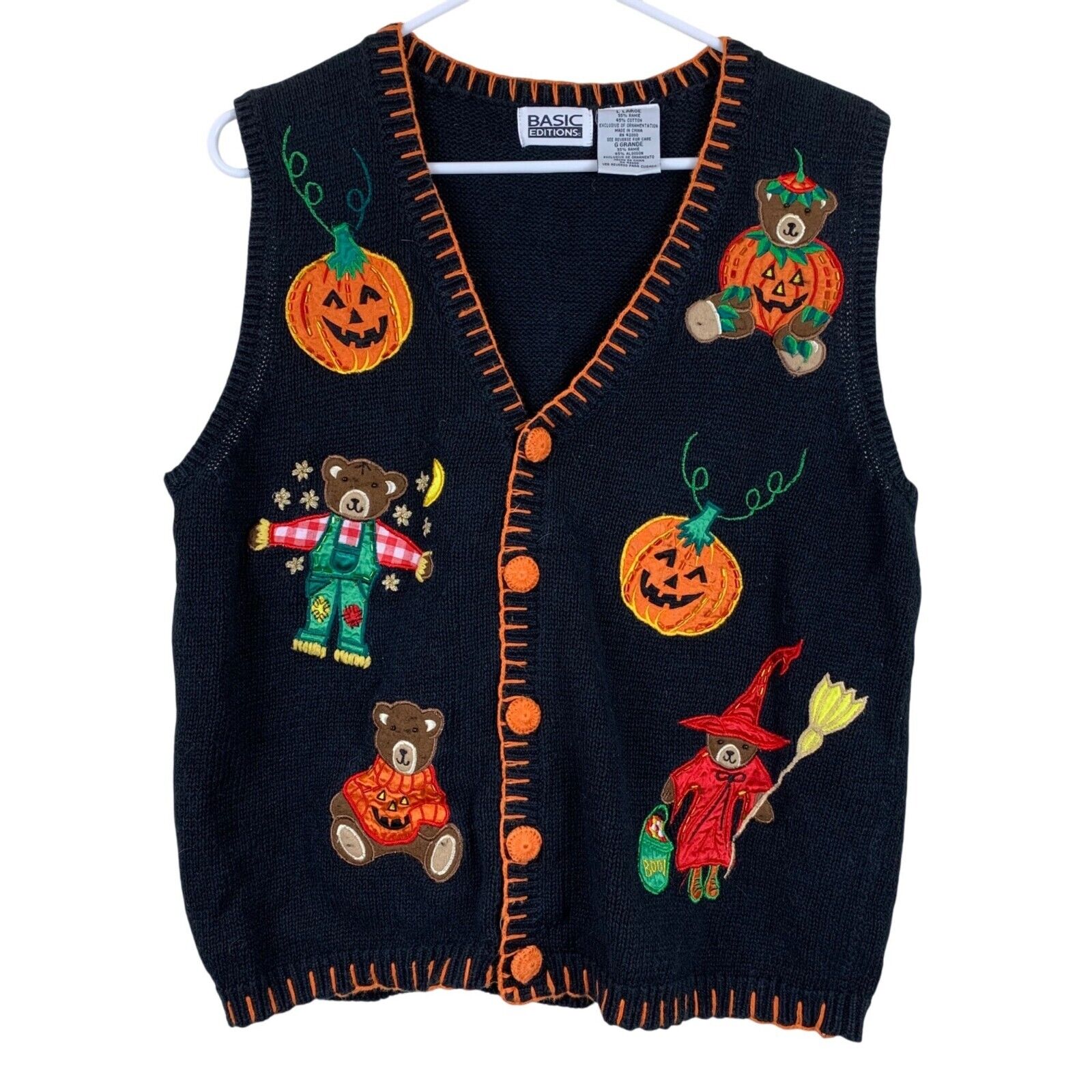 Vintage Basic Editions Halloween Bears and Pumpki… - image 1