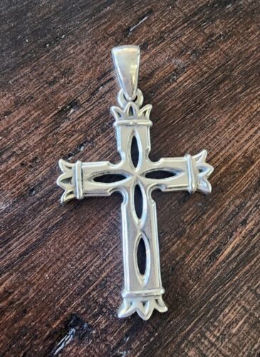 Retired James Avery Large Sterling Silver Cross P… - image 1