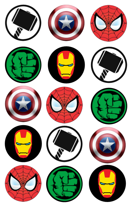 15 Pre-Cut Edible WAFER Super Hero Logos Cupcake Cake WAFER Toppers | eBay