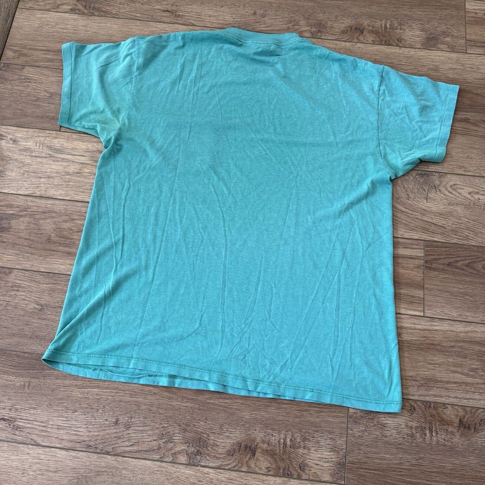 Vintage 80s Roebucks Teal Pocket Shirt - image 6