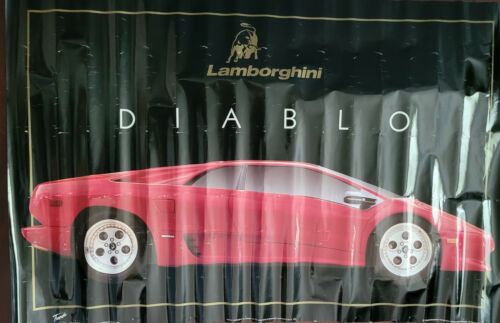 PÓSTER DE AUTOMÓVIL ~ Lamborghini Diablo Rojo Vintage 24x36