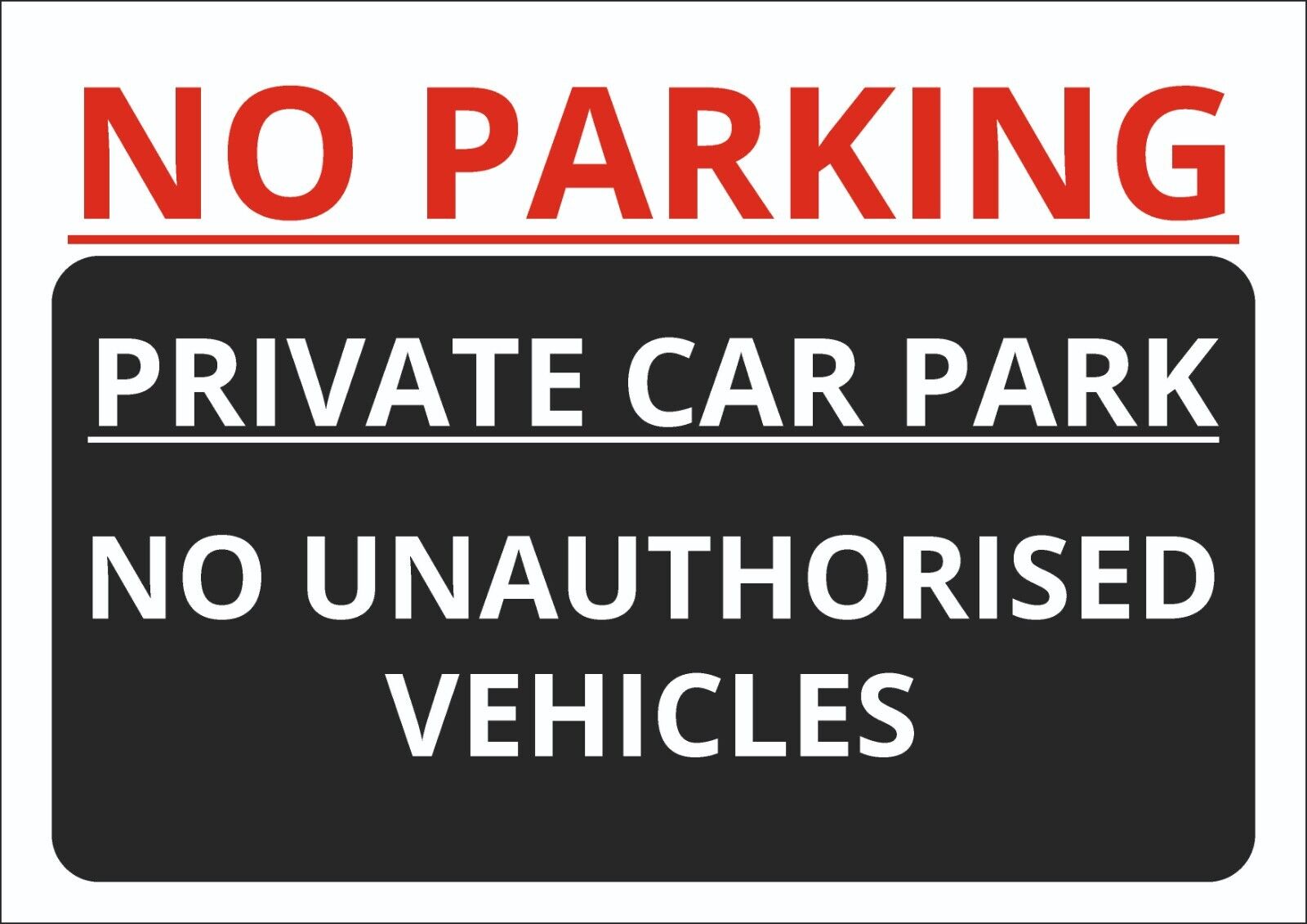 No Parking Sign Plastic, Sticker Clamping, Private, Driveway, Disabled ...