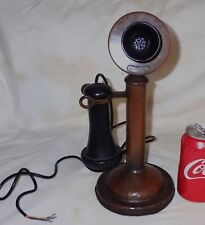 ANTIQUE ROYCROFT USA ARTS & CRAFTS MISSION HAMMERED COPPER CANDLESTICK TELEPHONE