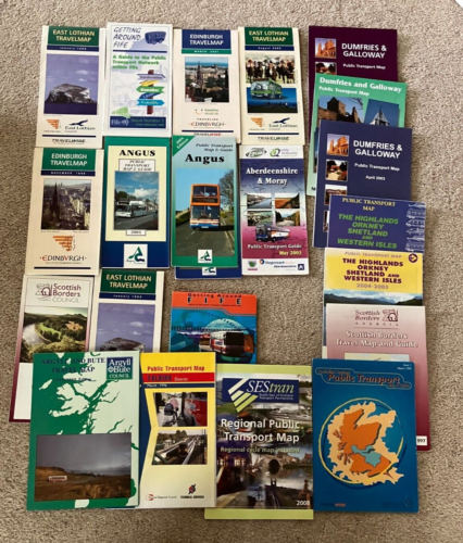 Scottish Bus and Train Maps Bundle (21 items) | eBay