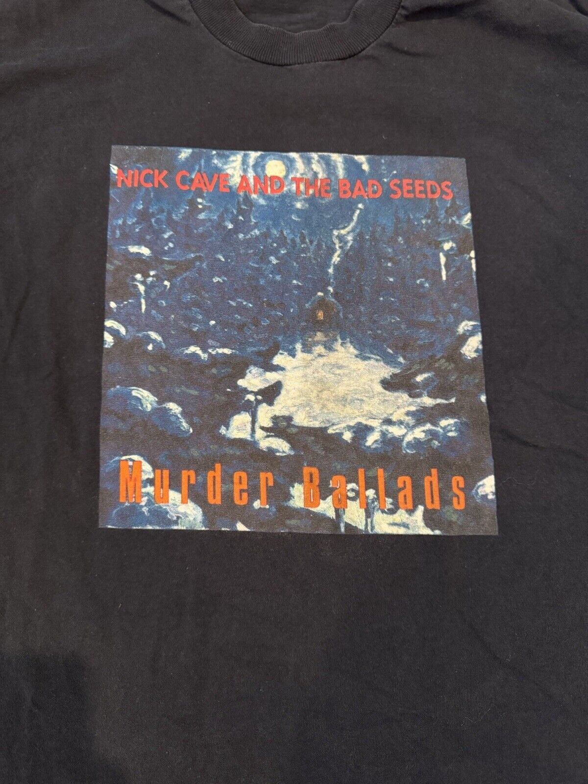 Vintage Nick Cave Band Tee Shirt 1990s Murder Bal… - image 2