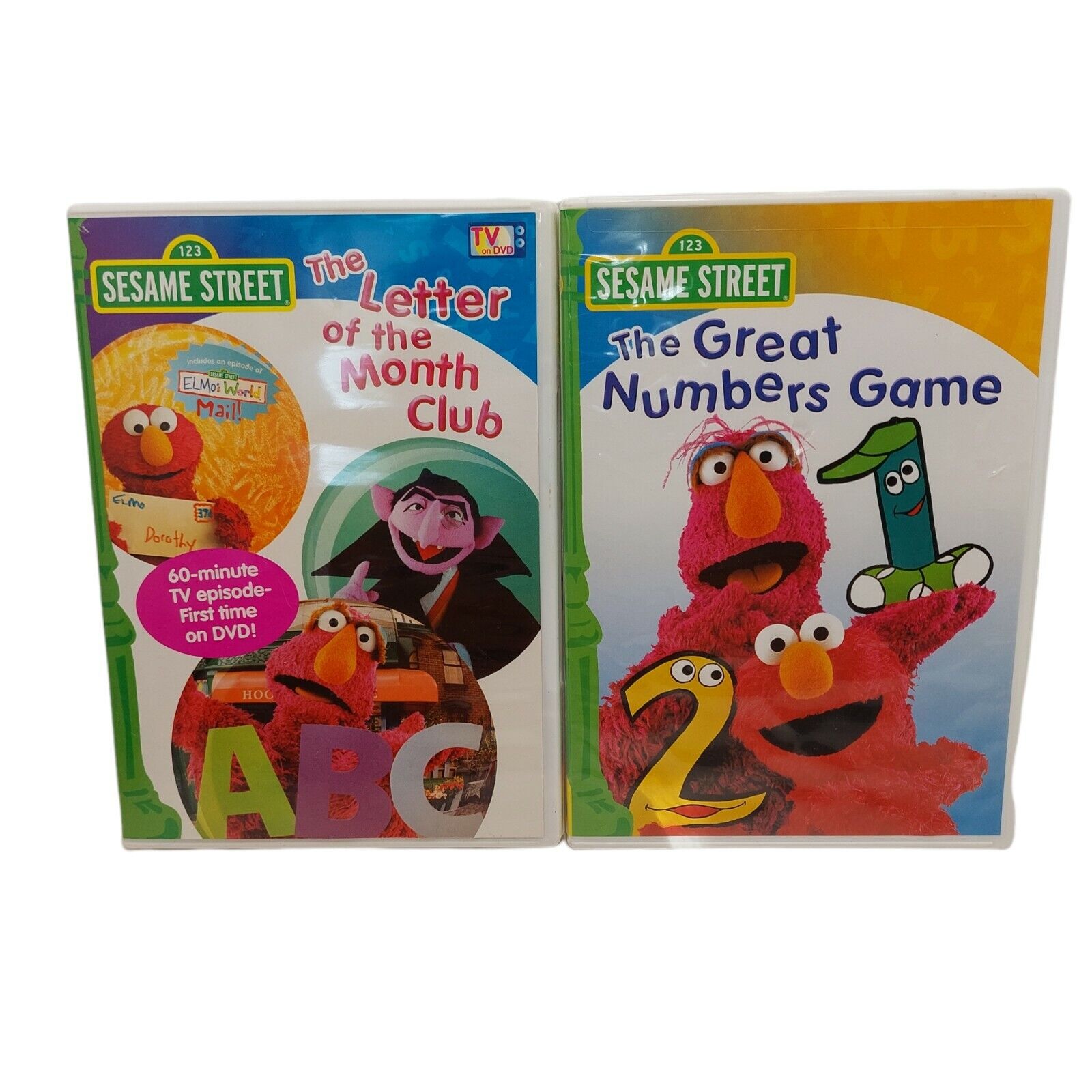 Sesame Street The Great Numbers Game & The Letter of the Month Club 2 ...