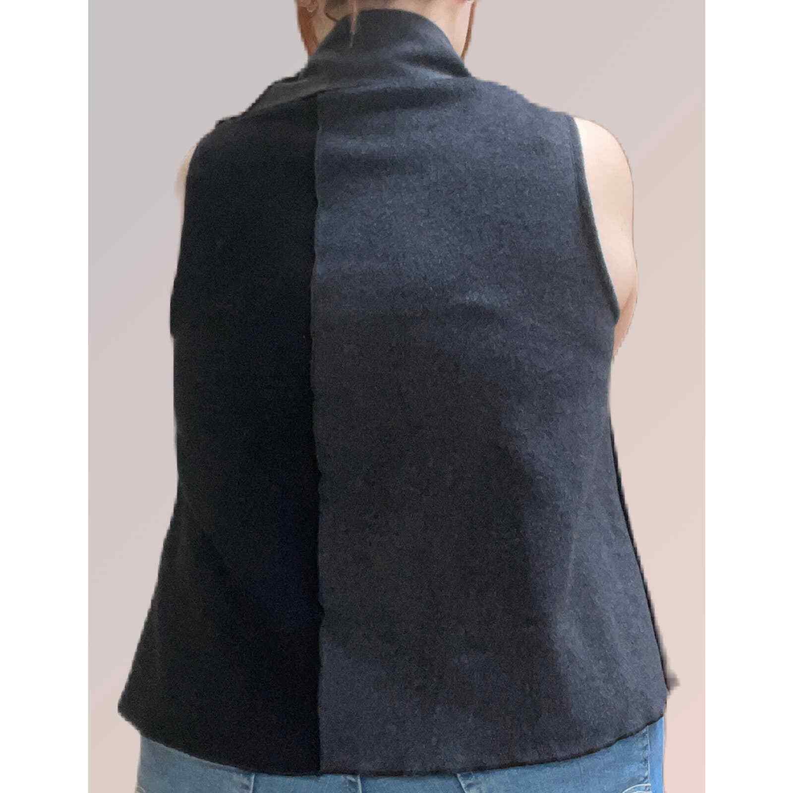 Jane Herzeberg Hand Painted Original Wool Vest XL - image 6