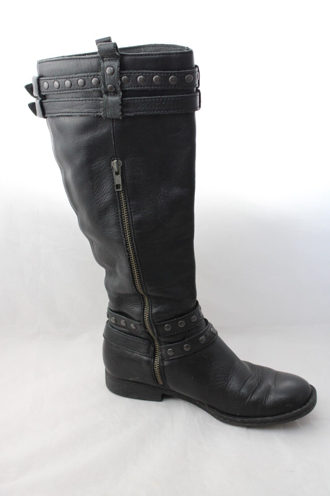 Born Gwynne Tall Boots Womens 7M Black Leather Mo… - image 2