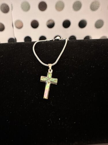 Vintage Mother Of Pearl Cross Pendant