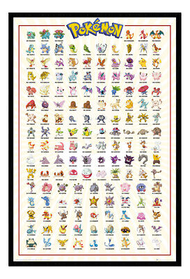 Pokemon Kanto 151 Maxi Poster Framed | Officially Licensed | eBay