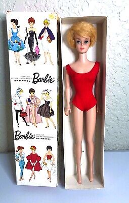 Vintage Barbie Doll PLATINUM BUBBLE CUT ORIGINAL BOX SWIMSUIT ALL ...