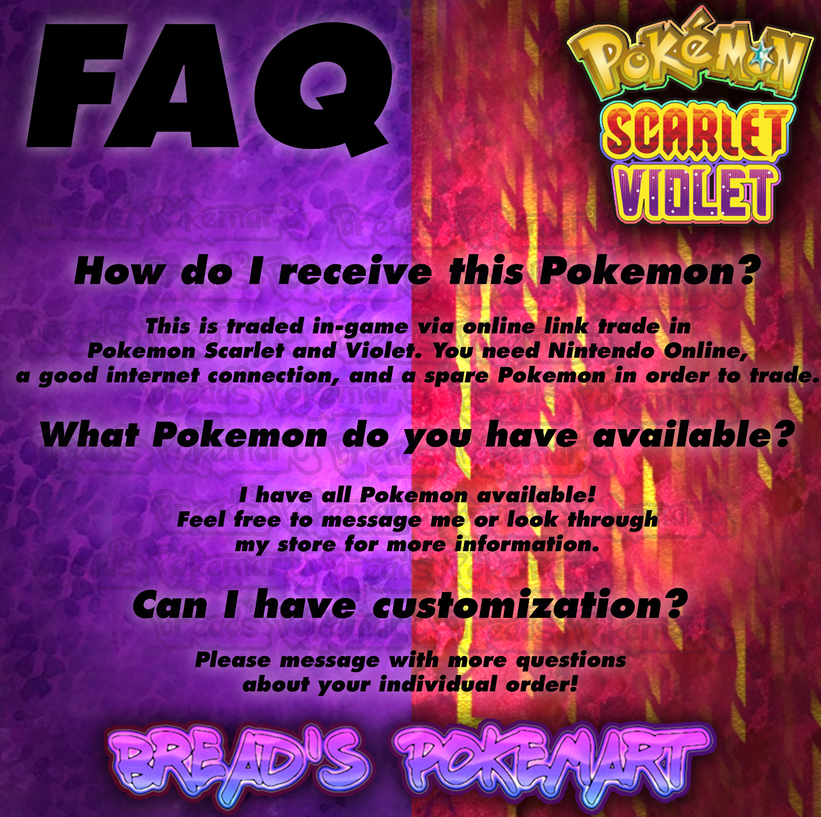 Shiny 6IV Custom Pokemon Scarlet & Violet / Choose Pokemon, EVs, Nature ...