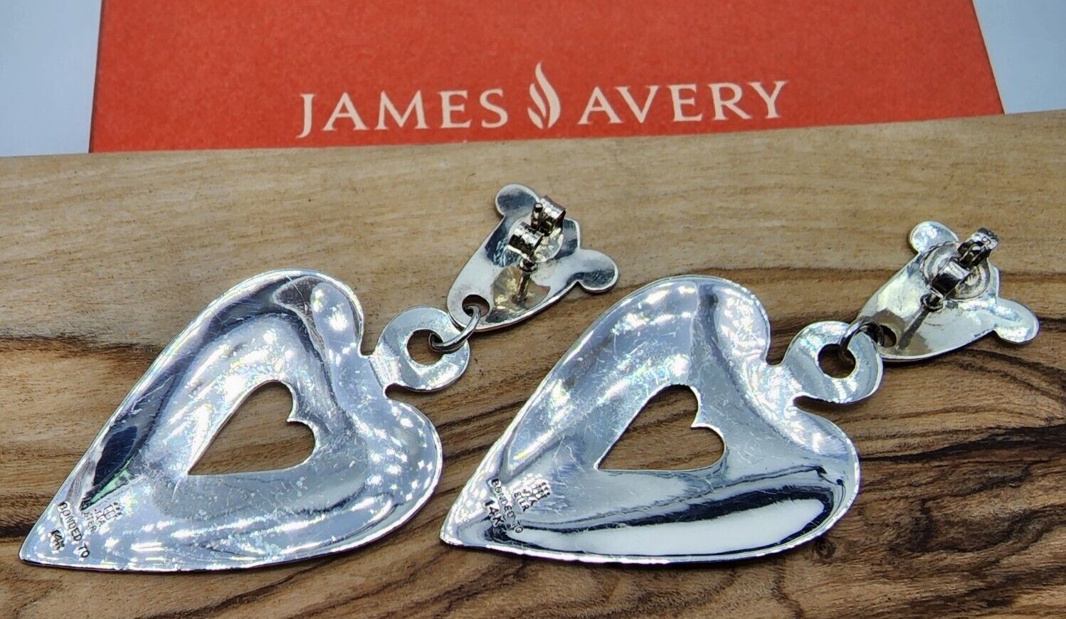 James Avery Retired Two Tone Tulip Heart Dangle E… - image 6