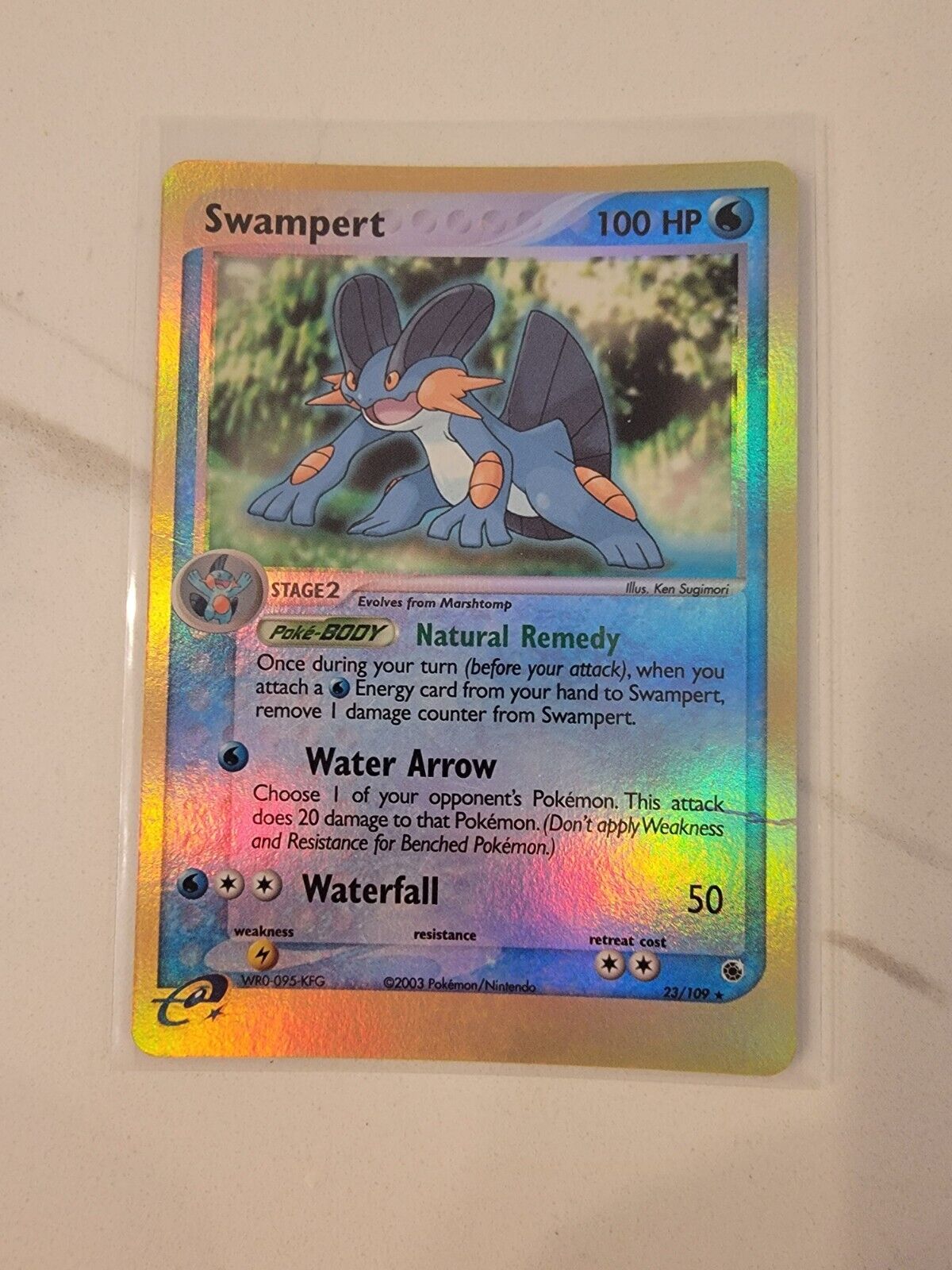 SWAMPERT 23/109 POKEMON CARD RUBY SAPPHIRE HOLO RARE - Crease | eBay