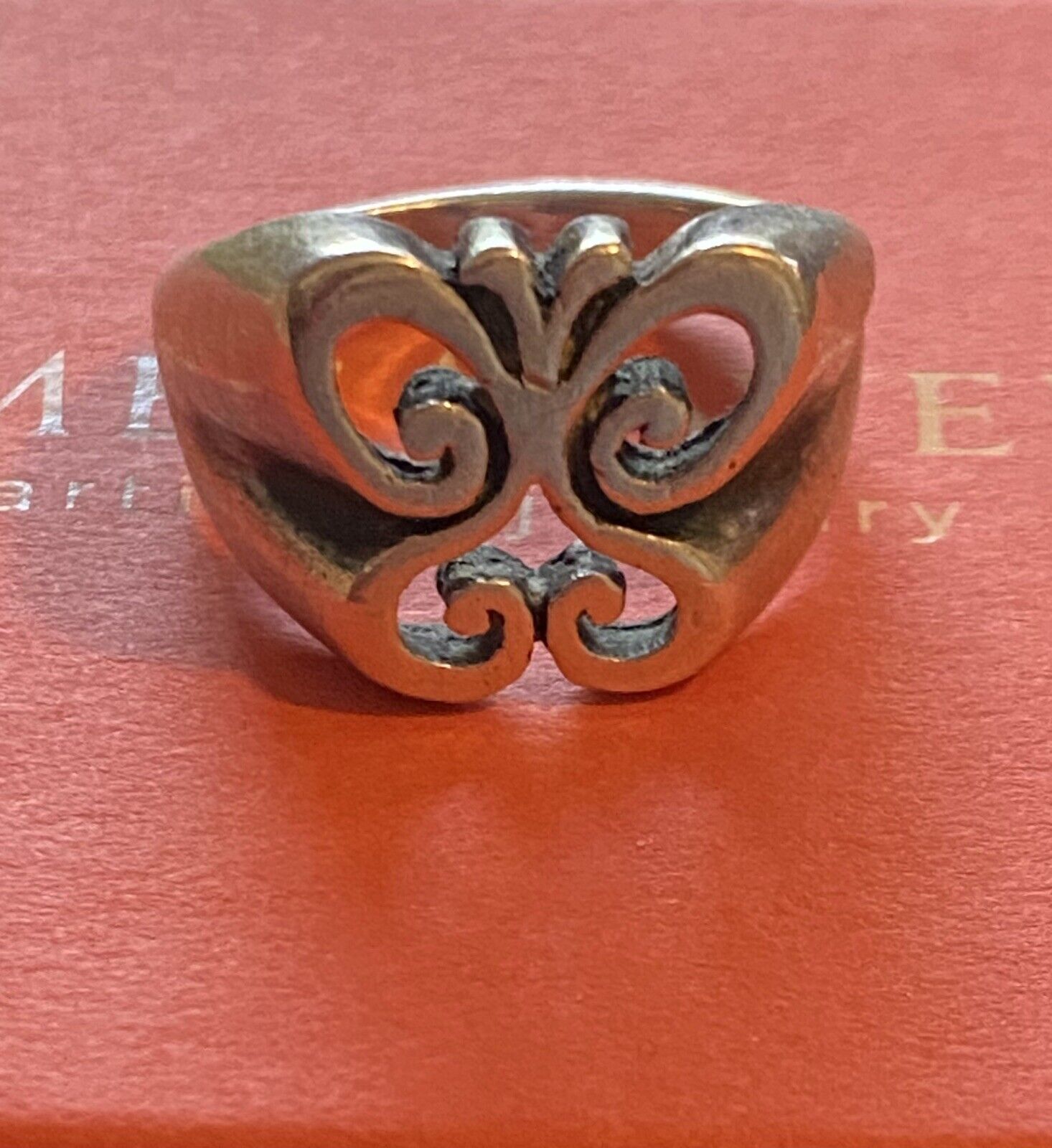 James Avery Retired Wide Butterfly Ring Size 7.5 - image 1