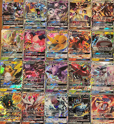 100 Pokemon Cards Lot - GUARANTEED 1x Ultra Rare GX or V Card +11 Rare ...