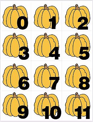 Pumpkins - Numbers 0-31 Pocket Chart Cards or Calendar Learning ... image.