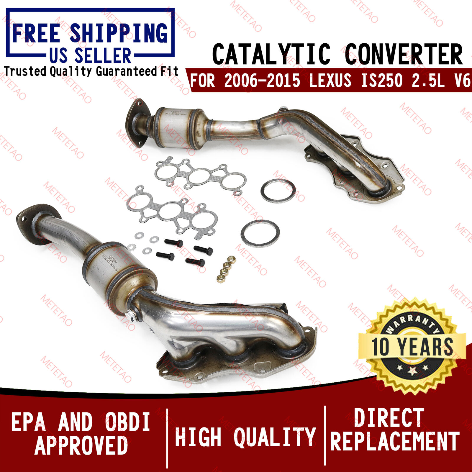 LH+RH Catalytic Converter For Lexus IS250 2.5L 2006-2015 IS350 3.5L ...