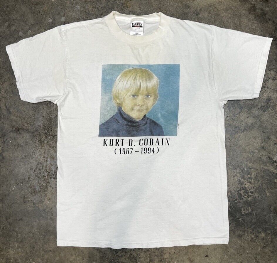 Vintage 1994 Child Kurt Cobain Memorial Tee Shirt… - image 1