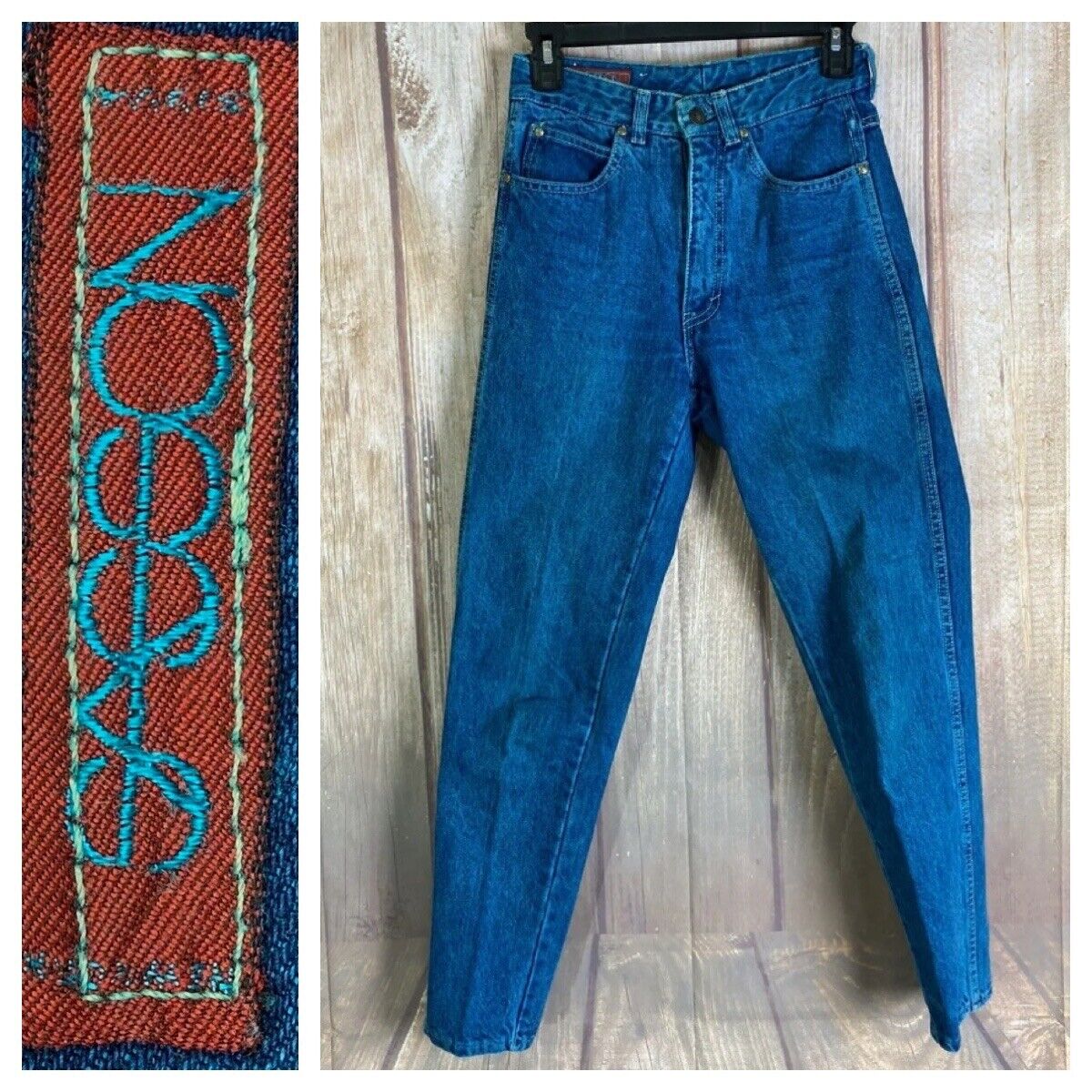 Vintage 80’s SASSON Acid Wash Teal Mom Jean Size … - image 1