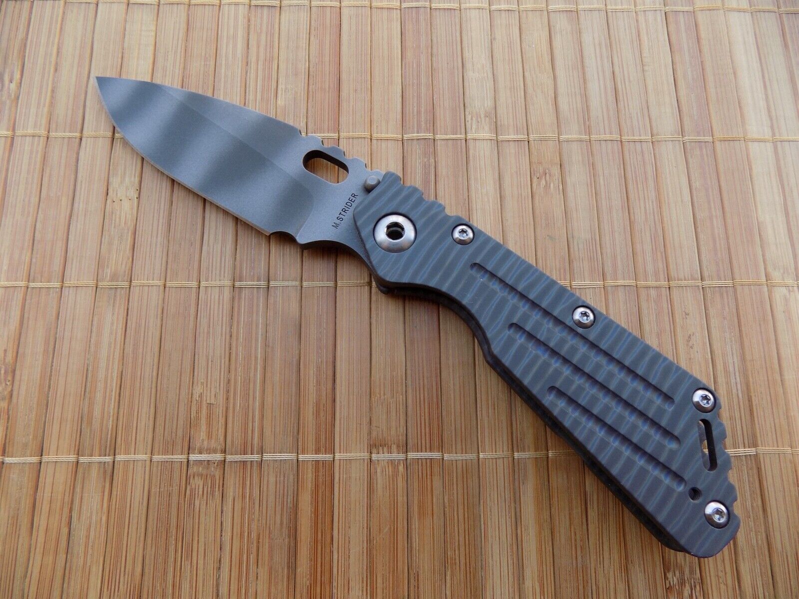 Strider SMF Performance Series Knife Flamed Titanium Tiger Stripe | eBay