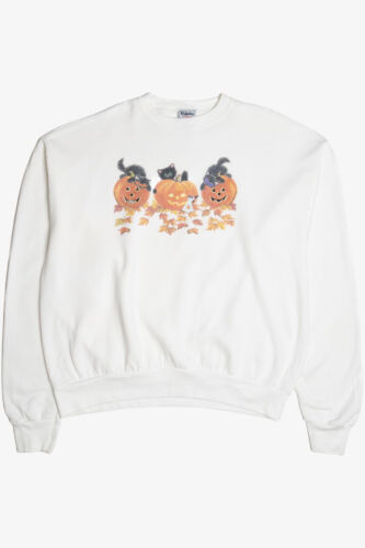 Vintage Cats And Pumpkins Halloween Sweatshirt