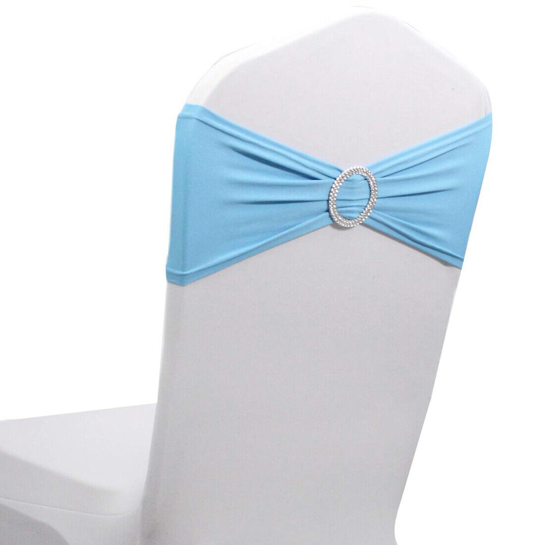 10/20/50/100 Spandex Chair Bands With Buckle Wedding Banquet Chair ...