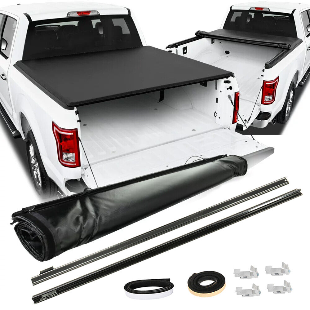 For 1988-2007 Silverado Sierra C/K 8ft Soft Bed Vinyl Roll Up Tonneau ...