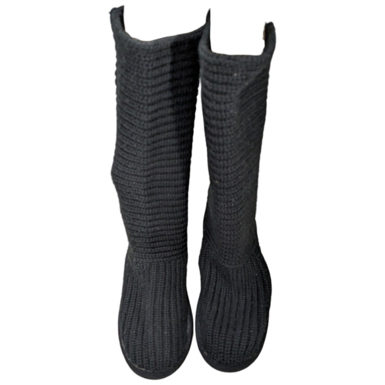 UGG Cardy Knitted Tall Boots Black Womens Size 7 … - image 4