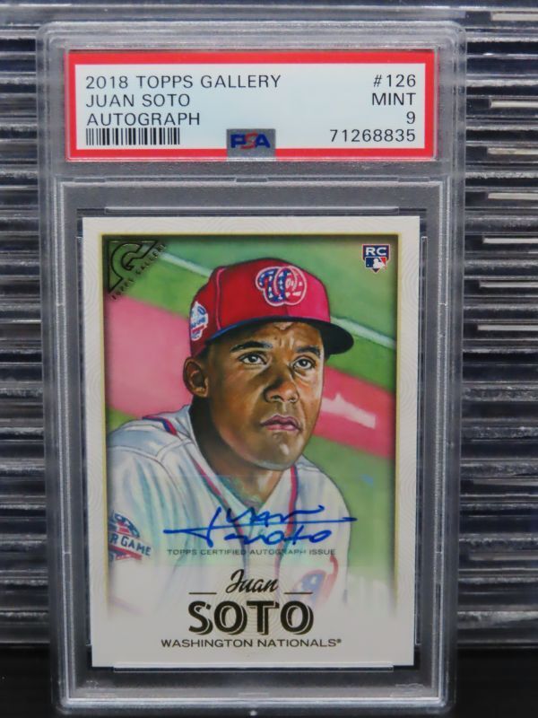 2018 Topps Gallery Juan Soto Autograph Rookie Auto RC #126 PSA 9 ...