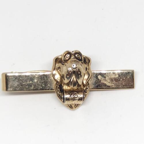 Vintage Hickok Dog Tie Bar Clasp Tie Tack Gold Ton