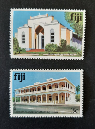 Fiji: 1979 Architecture Series - 2c Church & 3c Telecommunications ...