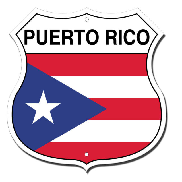 Puerto Rico Flag Novelty Highway Shield Metal Sign | eBay