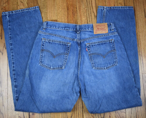 Vintage Levis 555 Orange Tab Relaxed Fit Straight Leg Jean Size 34X34  