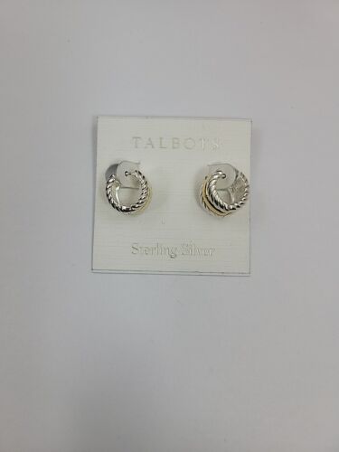 Talbots Sterling Silver 925 Huggie Hoop Earrings -