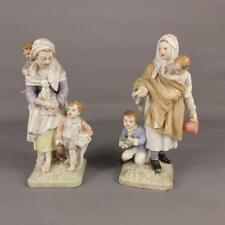 Excellent Pair Antique Berlin, KPM Figurines, Mothers & Children