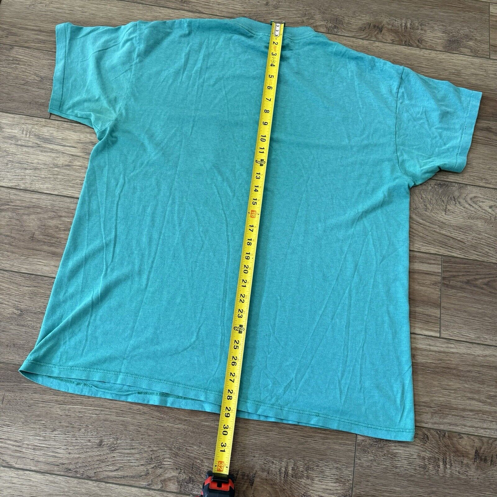 Vintage 80s Roebucks Teal Pocket Shirt - image 9