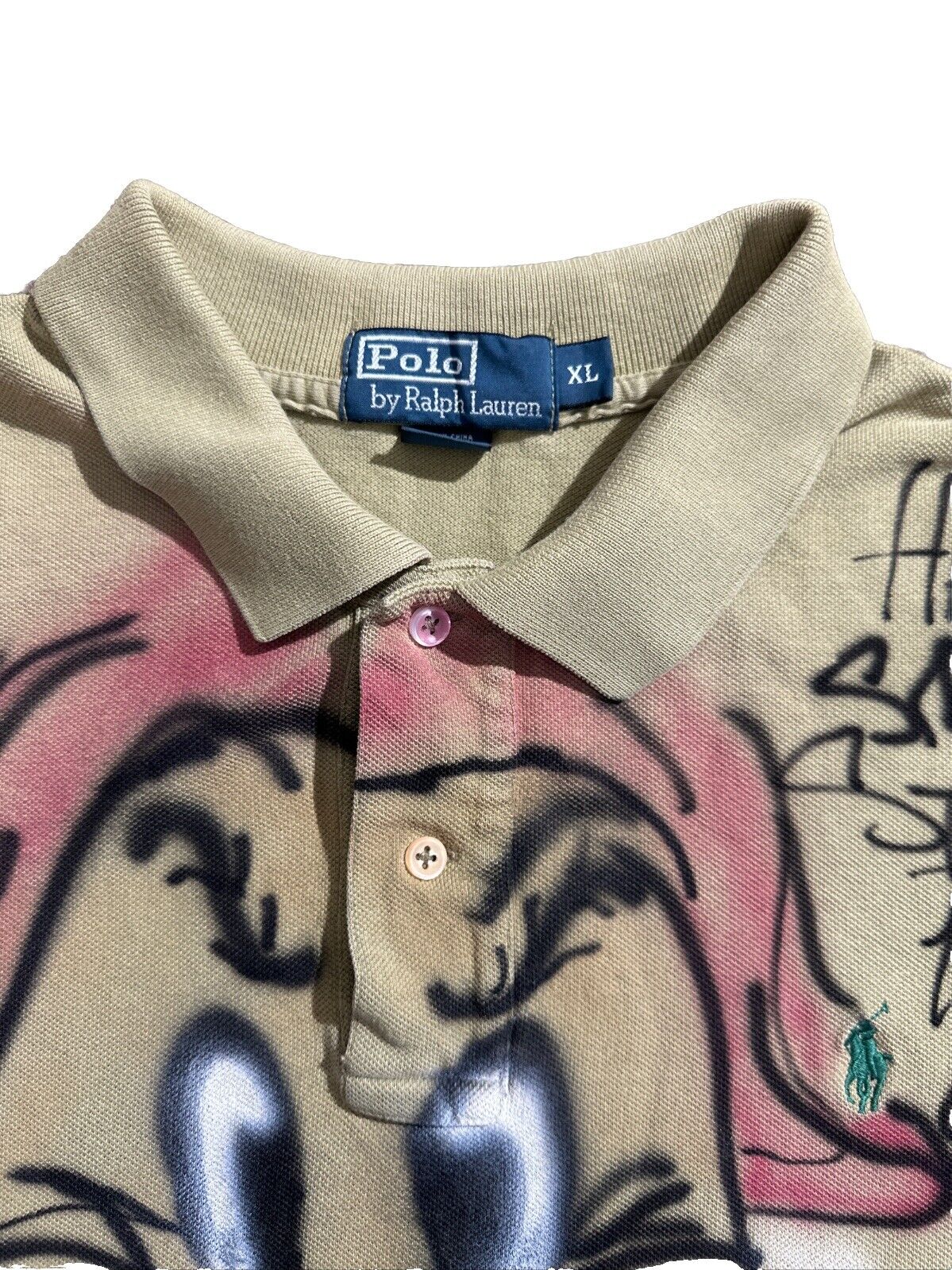 VTG Polo Ralph Lauren Polo Shirt Custom Airbrushe… - image 5