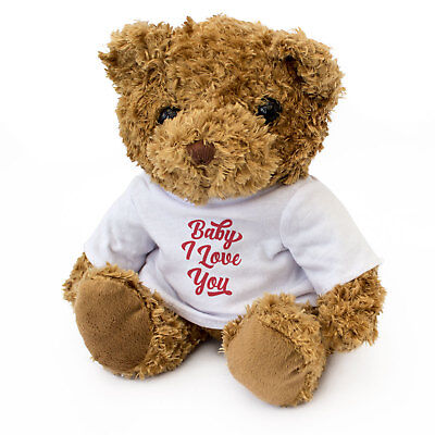 New Baby I Love You Teddy Bear Cute Soft Cuddly Gift Present Valentine Ebay